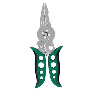 Imagem de Fenteer Alicate de crimpagem e divisão de fios multifuncional, ferramenta manual para fiação, ergonômica, enrolador de bobina portátil, ferramenta de