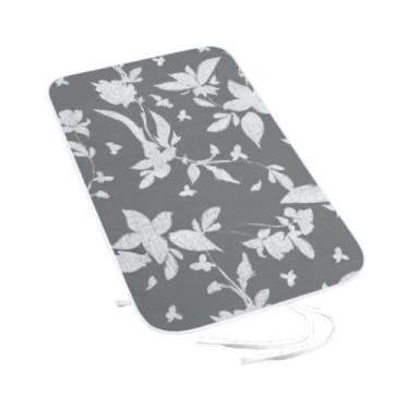 Imagem de Ｂｅｓｇａ Tapete de passar roupa portátil para mesa, secadora, lavadora e uso doméstico, Flor Cinza
