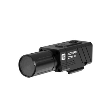 Imagem de RunCam Câmera ScopeCam2 4K Airsoft WiFi à prova d'água 4 x zoom digital HD mini câmera de vídeo para treinamento tático Airsoft Paintball caça com cabo de interruptor de gravação (câmera zoom de longo