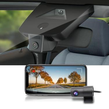 Imagem de Fitcamx Câmera frontal 2K + traseira 1080p para GMC Acadia 2024 2025 AT4 Elevation Denali (HD2-D5300), estilo OEM integrado, vídeo HD duplo, Wi-Fi e aplicativo, gravação em loop, sensor G, fácil de