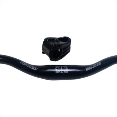 Imagem de Kit Guidão Falcon 800mm com Mesa para Wheeling, Freeride, Dirt, Downhill, Múltiplas Cores (Preto)