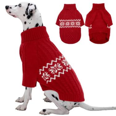 Imagem de Kuoser Suéter para cães GG, suéteres para cães grandes, meninos e meninas, pulôver quente para cães, tricô para Natal, roupas de inverno para cães, roupas para animais de estimação para labrador