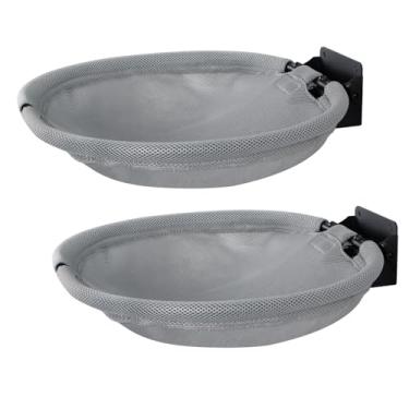 Imagem de Rede para gatos montada na parede (pacote com 2), cama dobrável para gatos com tecido respirável, grande, comporta até 13,6 kg para dormir, brincar, escalar e descansar