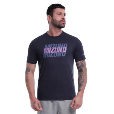 Imagem de Camiseta Mizuno Stamp 2 Masculina, Azul, P