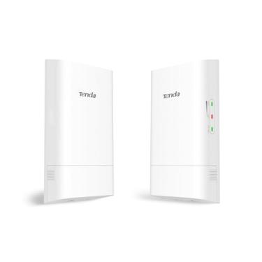 Imagem de Tenda Ponte sem fio O1-5G, 867Mbps ponto a ponto ao ar livre, CPE pré-configurado, pontes sem fio de 5,8 GHz, longo alcance de 1 km, gabinete à prova d'água IP65, pronto para ligar e usar (2 kits)