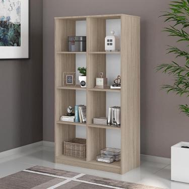 Imagem de Estante Livreiro Multiuso 8 Nichos Branco Side Caemmun