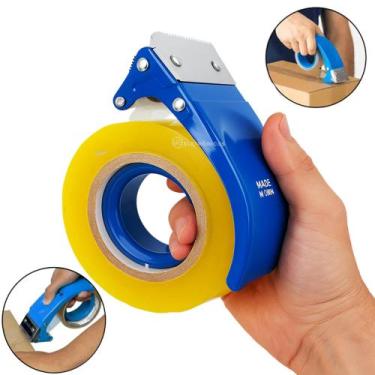 Imagem de Suporte Aplicador Para Fita Adesiva Durex Largo Fixa Caixa Alta Qualid