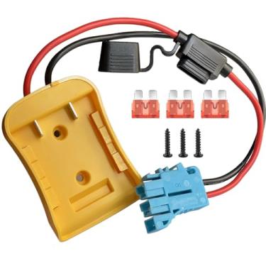 Imagem de Wzqsptcm Adaptador para bateria Dewalt de 20 V para rodas de alimentação, kit conversor com fusível e interruptor, arnês de cabos de 12 AWG, compatível com brinquedos RC DIY e caminhões de montar