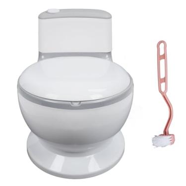 Imagem de Crianças Treinamento do Potty Treinamento Seat Ergonomia Seguro confortável Ajustável Removível Potty Pot Cadeira de higiene para crianças portáteis para crianças Viagens em casa (Cinza)