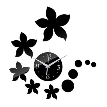 Imagem de Fenteer Relógio de parede acrílico arte presente ornamento silencioso moda espelho adesivos decorativos para café quarto cozinha interior presente de