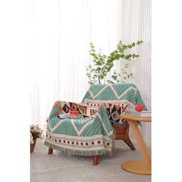 Imagem de Cobertor com estampa asteca Boho macio sherpa tradicional sudoeste navajo estilo tribal para acampamento ao ar livre leve cobertor boêmio aconchegante para sofá cama 129,5 cm x 160 cm azul-petróleo