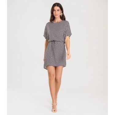 Imagem de Vestido Feminino Estampado Infinita Cor Preto, P, Preto