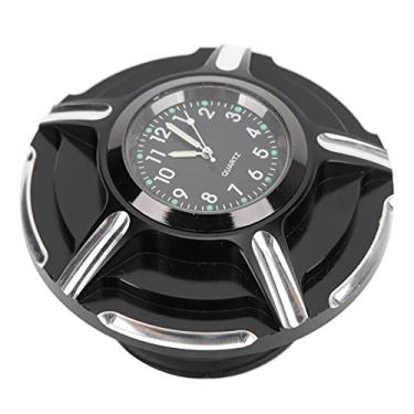 Imagem de Zhjvihx Tampa do Tanque de Gasolina Motocicleta Tampa do Tanque de Óleo de Fáccil Instalação Para Fat Cvo FXDFSE: 2009 Para FXDP 2001-2004 (A (preto))