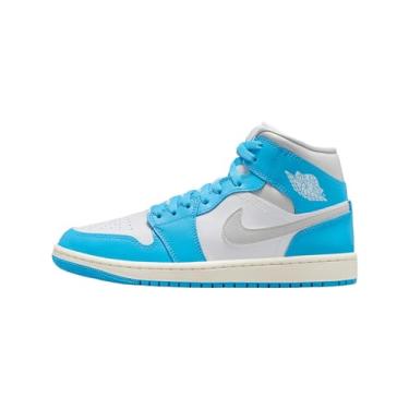 Imagem de Nike Tênis feminino Air Jordan 1 Mid, Azul escuro/cinza neutro, 42