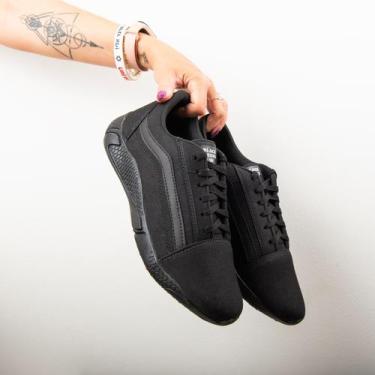 Imagem de Tênis Fit Masculino Todo Preto Militar Adulto - Black Jhons, 39/40