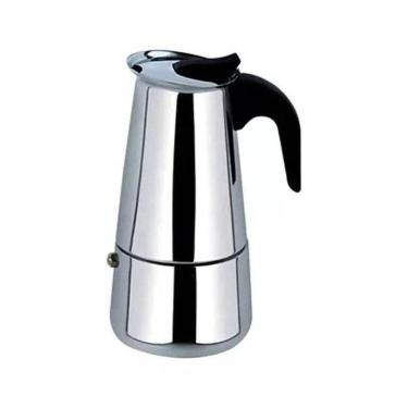 Imagem de Cafeteira Italiana Aço Inox 200ml 4 Xícaras Dispensa Filtro