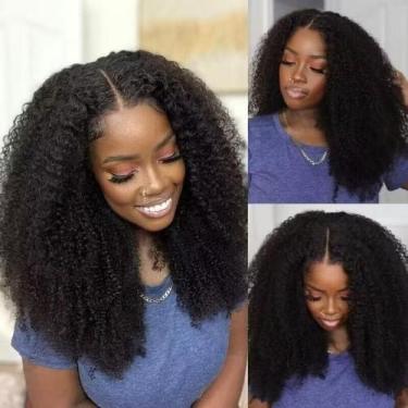 Imagem de Peruca Romface V Part Human Hair 180% Densidade 35 cm Afro Curly