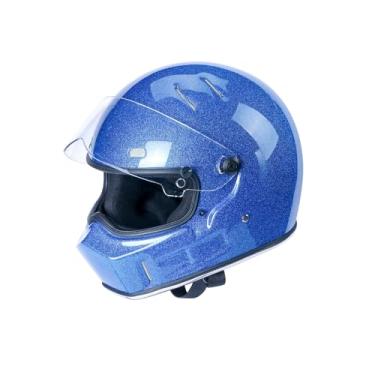 Imagem de CRG Sports ATV Motocross Motocross Scooter para motocicleta Capacete de fibra de vidro com certificado DOT ATV-1 - Pai (Médio, Azul)