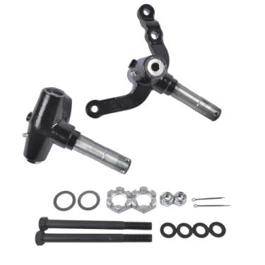 Imagem de Niyako Kit de reparo dianteiro do eixo do carrinho de golfe, conjunto de eixo do lado do passageiro e do lado do motorista, substituição # 70673-G02 70942-G02 Fit EZGO TXT/PDS 2001.6-Up carrinhos de