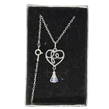 Imagem de Colar Corrente Cadeado 50 cm Nossa Sra Aparecida Prata 925 - Milovi Pr