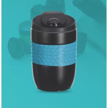 Imagem de Copo Antiqueda Térmica em Aço Inox Parede Dupla com Tampa e Ventosa 260ml (Azul)