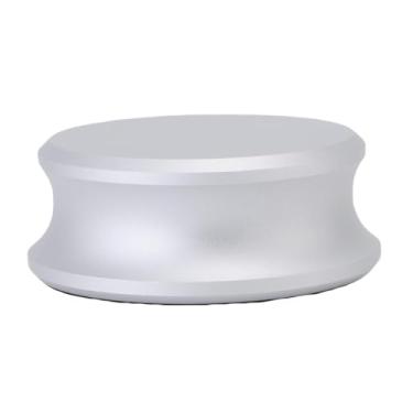 Imagem de ASHATA Estabilizador de Peso de Registro, Braçadeira de Mesa Giratória de Liga de Alumínio Com Amortecedor Protetor para Toca-discos de Vinil LP, Amortecimento de Vibração e Redução de (Prata)