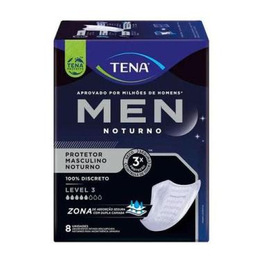 Imagem de Absorvente Protetor Masculino Tena Men Level 3 Noturno 8 Unidades