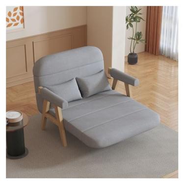 Imagem de Sofá-cama dobrável Sofá-cama, com apoio de braço, moderno encosto ajustável, Sofás conversíveis para salas estar, escritórios, pequenos espaços, apartamentos(Light grey,100cm)