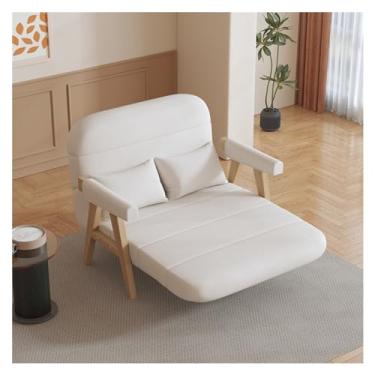 Imagem de Sofá-cama dobrável Sofá-cama, com apoio de braço, moderno encosto ajustável, Sofás conversíveis para salas estar, escritórios, pequenos espaços, apartamentos(Branco,100cm)