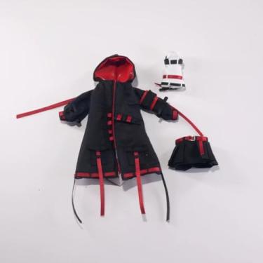 Imagem de ATSTORYTIDE 1/12 Ratio of Women's Clothing，Cute Short Skirt Set, Futuristic Style Coat, Sexy Set，Space Suit (Black-B)