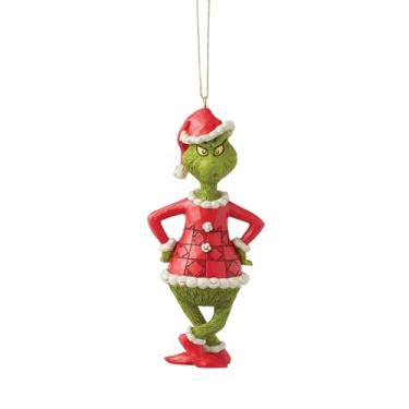 Imagem de Enesco Enfeite de pendurar Dr. Seuss Grinch de Jim Shore em pé com as mãos em HIPS, 14 cm, multicolorido