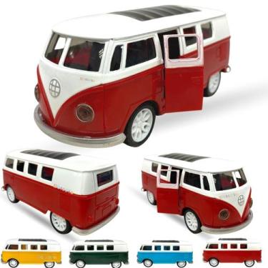 Imagem de Carrinho De Ferro Miniatura Kombi De Metal Abre A Porta - Europio, Ver