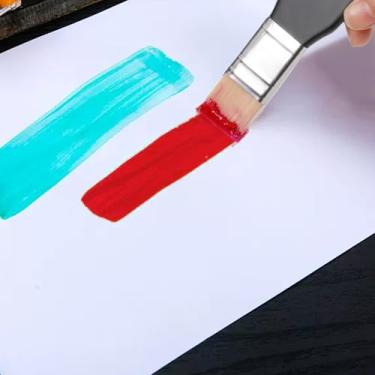 Imagem de Pincéis de cerdas domésticas, pincel de pintura angular de 12 cm, ferramenta de pintura, suprimentos domésticos, pincel de quadro para pincel, pintura, coloração, desenho - pequeno