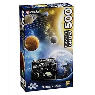 Imagem de Quebra-Cabeça 500 Peças Sistema Solar Brilha no Escuro 3727 - Grow