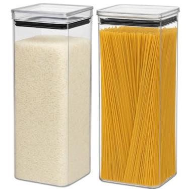 Imagem de Porta Mantimentos, Kit 2 Potes Hermetico Macarrão Organizador de Cozinha 3 Litros(2)