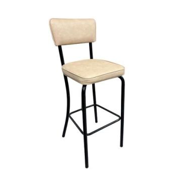 Imagem de Banqueta Olivia Altura 73cm para Bar e Cozinha Preta com Assento Confo