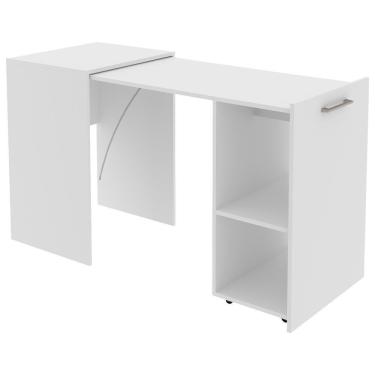 Imagem de Escrivaninha Multiuso Retratil 2 Nicho Me4170 Branco