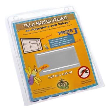 Imagem de Tela Mosquiteiro Cinza com tiras autocolantes 1,25 x 2,05 Metros - 401