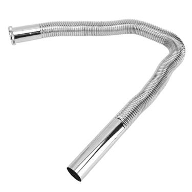 Imagem de Cryfokt Tubo de Drenagem de Pia Com Acabamento Polido Prateado - Tubo de Drenagem Em Forma de U de Envelhecimento Difícil - Instalação Simples para Entrada de Bacia G1-1/4 de Polegada, Corrugado