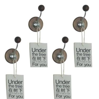 Imagem de Copfeu 4 ganchos magnéticos ímãs de neodímio ganchos de parede para pendurar casacos, roupões, mochilas, bolsas, chapéus, chaves, canecas, copos, toalhas (B)