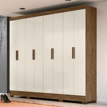 Imagem de Guarda Roupa 8 Portas Ward Castanho Wood Baunilha