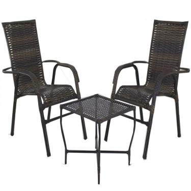 Imagem de Conjunto De Cadeira Vênus Para área Fibra Trama  Tabaco