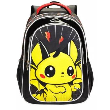 Imagem de Mochila Costas Menino Infantil Pikachu Pokémon Black Denlex