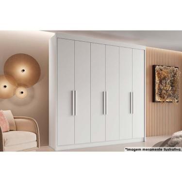 Imagem de Guarda Roupa 6 Portas E 4 Gavetas Cannes Branco - Conquista