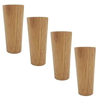 Imagem de Pés de madeira para móveis, pernas de sofá afuniladas, perna de armário de TV, perna de armário de madeira maciça, perna de suporte de poltrona de cômoda, pernas de substituição de sofá, para mesa de