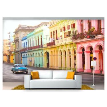 Imagem de Papel De Parede Cidade Antiga Casas Coloridas Cda36 - Você Decora