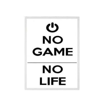 Imagem de Quadro Decorativo No Game No Life 45X34 C/Vidro - Branca - Quadros On-