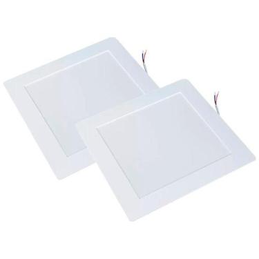 Imagem de Kit 2 Luminária Plafon Led Quadrado Embutir 24W 4000K - Noll - Noll Le