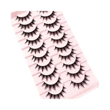 Imagem de Cílios Postiços 3D Cat Eye De Mink Sintético, 10 Pares, Naturais, Volu