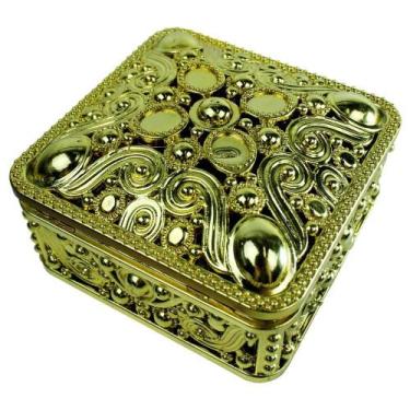 Imagem de Porta-Joia Quadrado - SJO Artigos Religiosos, Dourado